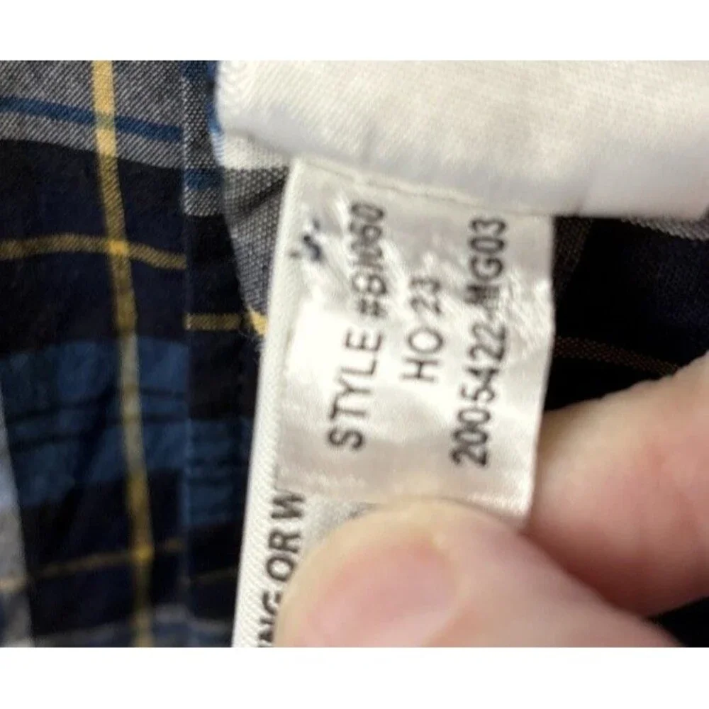 NWT J Crew Men's Large Blue Plaid Long Sleeve Button Shirt Slim B1050 Color BSW
